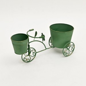 TopComfy Decorative Object Green Patina Flower Pot Holder for Indoor Outdoor Garden Decor, Green, 16.5"*7"*7.5" - 1 of 4