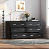 TiramisuBest Modern White Side Cabinet 6 Drawers Wood Chest Metal Handles Storage Organizer Living Room Bedroom Hallway - 2 of 4