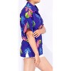 LA LEELA Women's Button Down Blouses Casual Summer Beach Party V Neck Short Sleeve Vacation Button Up Dress Hawaiian Shirts for Women - 3 of 4