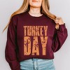 Turkey Day Block Distressed - Women's Graphic Sweatshirt - 3 of 4