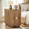 Lantine Nightstand with 2 Drawers, Modern Night Stand Bed Side Tables, Narrow Slim End Table for Bedroom, Living Room, Brown - 2 of 4