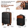 Hykolity Luggage Set 22" Carry On Suitcase with Backpack, Expandable PC+ABS Hardside Travel Baggage 8 Wheels 2-Pack - 2 of 4