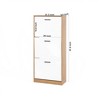 NicBex Shoe Cabinet with 3 White Panel Flip Drawers,Narrow Freestanding Shoe Organizer for Hallway,Entryway - 3 of 4