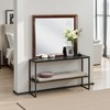 Royal Hampton Dresser Vanity Mirror, 40 Inch Dark Cherry Brown Solid Wood - 2 of 4