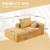 NicBex Couches for Living Room 2-Seat Combination Sofa Exquisite Fabric Comfortable Flexible and Changeable Sofa Couch with Pillows, Yellow - 3 of 4