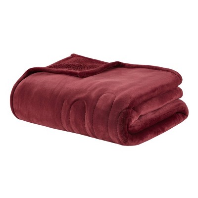 60"x70" Electric Plush to Berber Throw Blanket Red - Woolrich