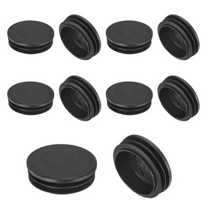 Unique Bargains Round Plastic Hole Plugs Patio Chairs Fences Metal Tubing Leg Cap Black - 1 of 4