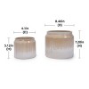 Syemin Planters Set of 2 Gradient Ceramic Flowerpot, Indoor and Outdoor Modern Planter for Patio, Garden, Windowsill, White, 8.46"*8.46"*7.28" - 3 of 4