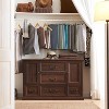 Farmhouse 5 Drawer Dresser, 47.5″ Rustic Wood Dressers Organizer with Sliding Barn Doors for Bedroom, Kitchen, Hallway - 4 of 4