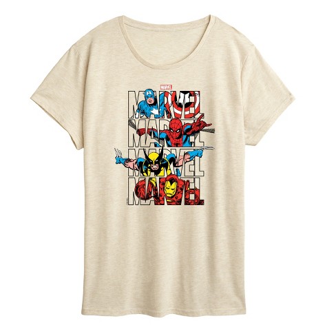 Women's - Marvel - Logo Stack Short Sleeve Graphic T-Shirt - image 1 of 3