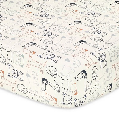 The Peanutshell Fitted Crib Sheet - Puppy Dog Pug Life