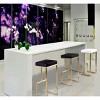 TOV Furniture Ferrara Performance Vegan Leather and Gold Steel Barstool - Set of 2 in Black - 2 of 4