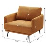 Nebula Vortex 37.5''Mid-Century Wide Accent Chair,Modern Oversized Armchair for Living Room - 2 of 4