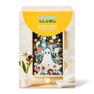 Halloween Craft Floral Ghost Paint-by-Number Kit - Mondo Llama™ - 1 of 4