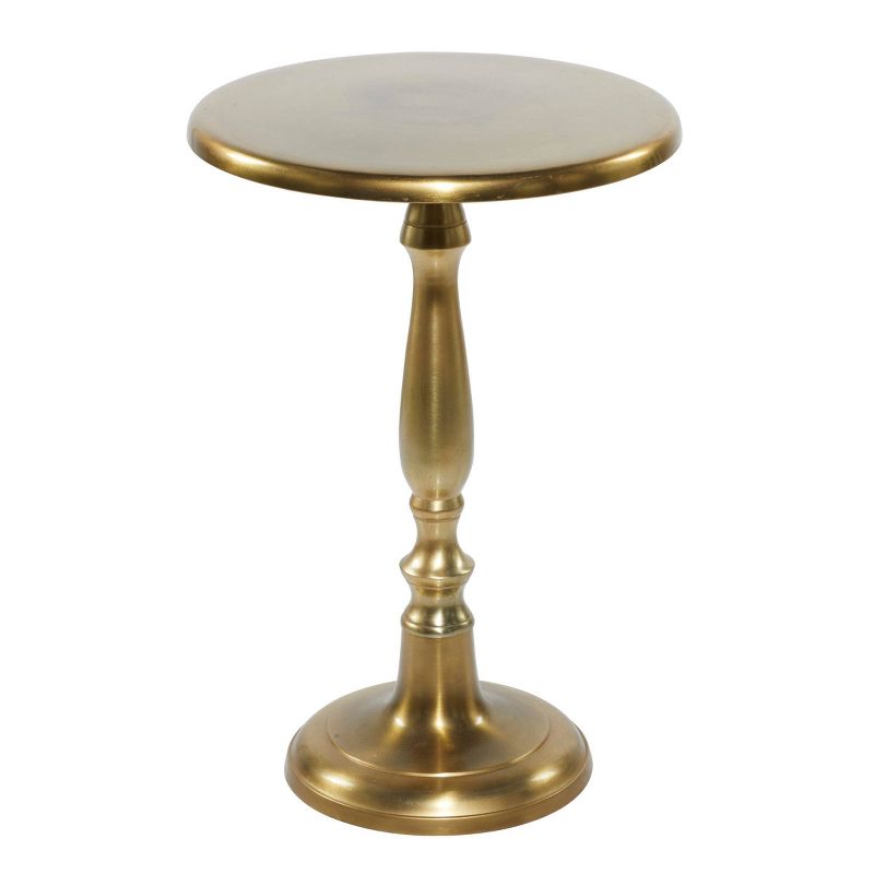 Traditional Aluminum Pedestal Table Gold - Olivia &#38; May, 4 of 16