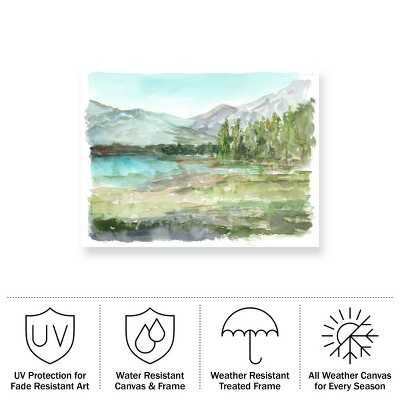 Plein Air Reservoir I Outdoor Landscape Canvas Print