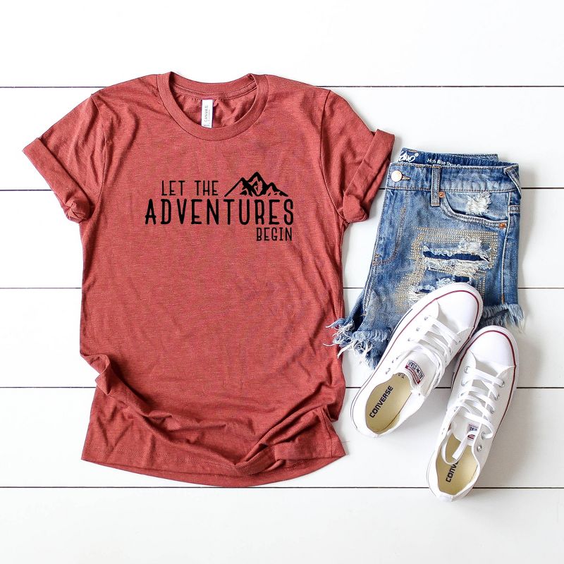 Simply Sage Market Women's Let The Adventure Begin Short Sleeve Graphic Tee, 2 of 3
