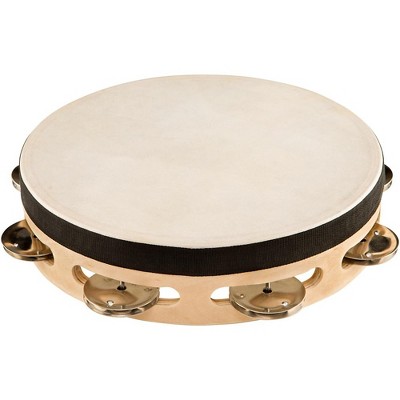 Sound Percussion Labs Baja Percussion Single Row Tambourine with Steel Jingles 8 in. Natural