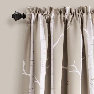 Lush Décor Bird On The Tree Light Filtering Window Curtain Panels Wheat 52X84+2 Set - 1 of 4