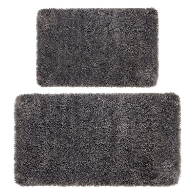 Sussexhome Callavi Bath Mat 3 Piece Set - Dark Gray : Target