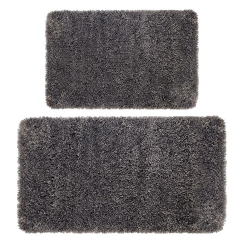 Sussexhome Callavi Bath Mat 2 Piece Set - Dark Gray - Set Of 2 : Target