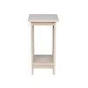 Mission Plant Stand Unfinished 24" - International Concepts: Solid Parawood, Indoor Square Holder - 2 of 4