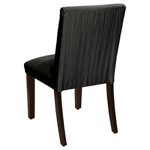 Luisa Pleated Dining Chair Black Faux Silk - Cloth & Co.