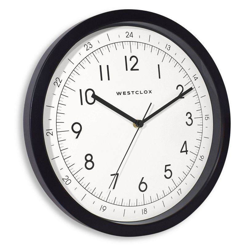 13.75&#34; Round Wall Clock Black - Westclox, 6 of 7