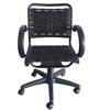 TiramisuBest Black-coated Office Chair with ABS+Steel Frame, Bungee Bands, PU Arms, Tilt Mechanism - 4 of 4