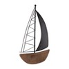 Sagebrook Home 19" Metal Boat Wall Decor - Brown and Charcoal Gray Contemporary Rustic Coastal Decorative Accent - 4 of 4