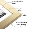 Americanflat 11x11 Picture Frame in Gold - Displays 8x8 With Mat and 11x11 Without Mat - Composite Wood with Shatter Resistant Glass - 3 of 4