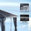 Amber Sports 12x18FT Hardtop Gazebo with Curtains & Netting - 3 of 4