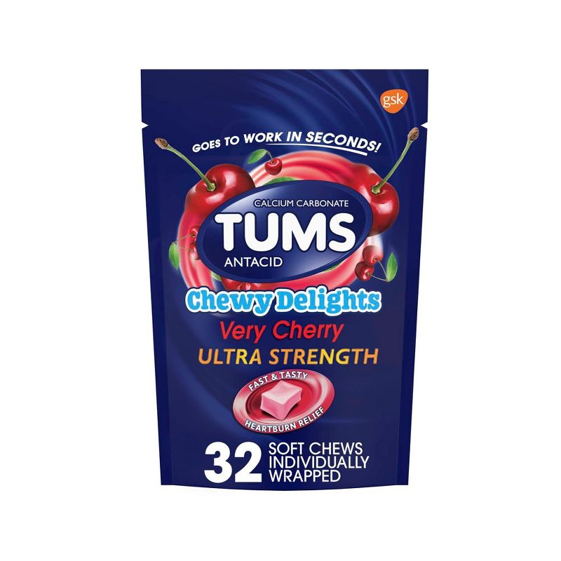 Tums Ultra Delight Chewy Antacids - Very Cherry - 32ct, 1 of 11