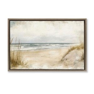 Stupell Industries Sandy Dunes View Floating Frame Canvas Art - 1 of 4