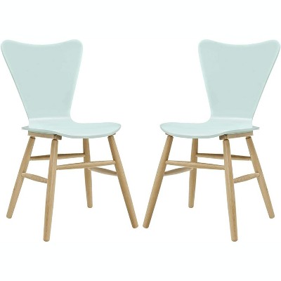 Modway Cascade Dining Chair Set of 2 Light Blue