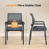 VINGLI Oversize 350 lbs Waiting Room Chairs Conference Room Chairs, Reception Chairs, Stackable Chairs for Lobby; Ergonomic Design for Office Guest - 3 of 4