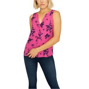 Sanctuary Clothing Womens Split Floral Sleeveless Blouse Top - 1 of 1