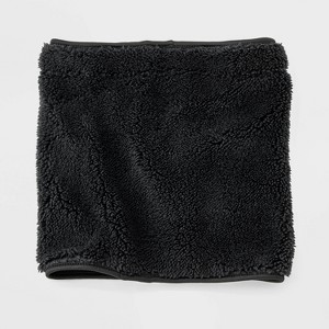 Men's Faux Shearling Neck Warmer Scarf - Goodfellow & Co™ Black - 1 of 3