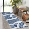 Area Rug Geometric Stripes Rug Modern Washable Living Room Rug Low Pile Non-Slip Throw Rugs for Bedroom Office - 2 of 4