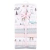 Hudson Baby Infant Girl Cotton Flannel Receiving Blankets Bundle, Winter Forest, One Size - 2 of 4