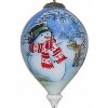 HomeRoots Adorable Snowman and Deer Hand Painted Mouth Blown Glass Ornament - 3 of 4
