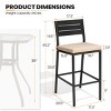 Crestlive Products Outdoor Bar Stools Set of 4 Counter Height Bar Stools with Cushions, Patio Bistro Tall Chairs with Back and Footrest - 3 of 4