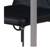 Royal Hampton Metal Futon with Faux Leather Upholstered Tufted Details and Casters, Black - 2 of 4