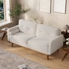65" Modern Loveseat Sofa, 2 Seater Upholstered Sofa Couch With Wide Armrest, Deep Seat Sofa Couch for Living Room Office Bedroom Apartment - 2 of 4