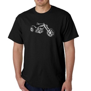 LA Pop Art Men's Word Art T-shirt - MOTORCYCLE - 1 of 4