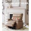 Power Swivel Massage Chair – Overstuffed Faux Leather Recliner with Vibration & Heating for Living Room Relaxation - 3 of 4