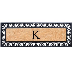 A1HC Rubber Coir Doormat For Outdoor Entrance, Anti-Shed Treated Front Door Mat 18x48, Monogrammed - 1 of 4