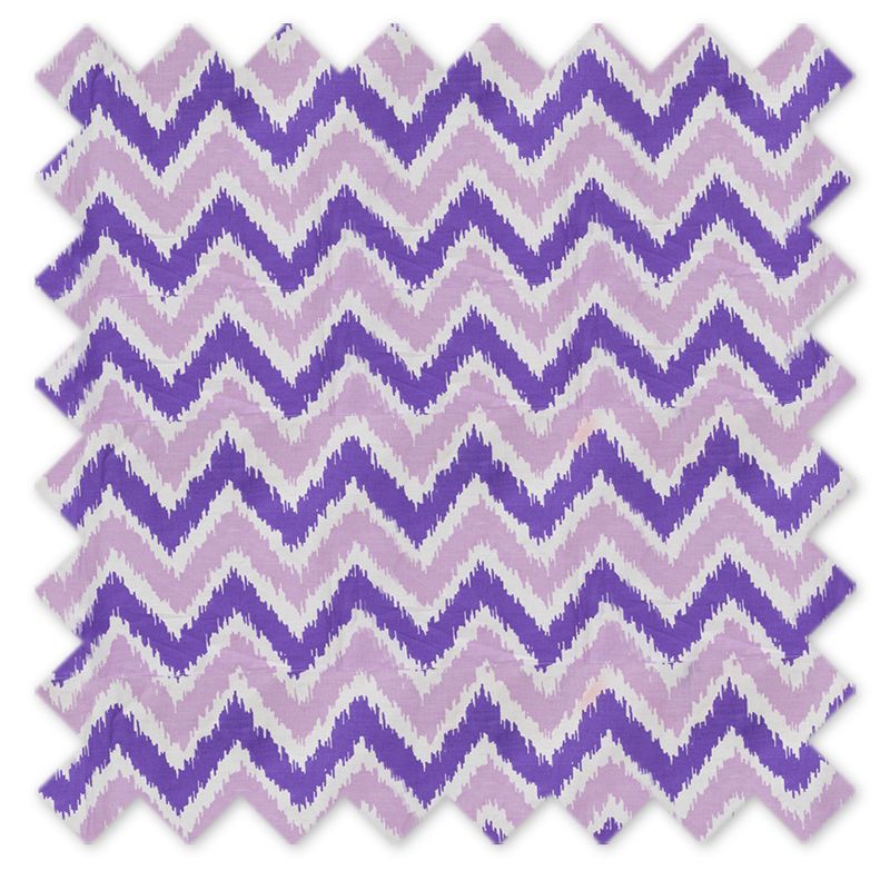Bacati - MixNMatch Purple Zigzag Crib/Toddler ruffles/skirt, 2 of 4