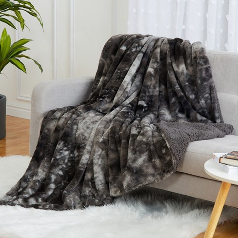Trinity Faux Fur Fleece Throw Blanket For Couch - Thick And Warm Blanket  For Winter, 50x60 : Target