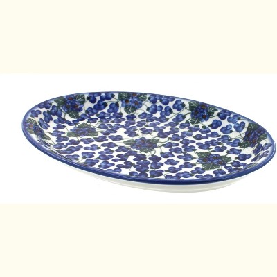 Blue Rose Polish Pottery Royal Vine Oval Dish